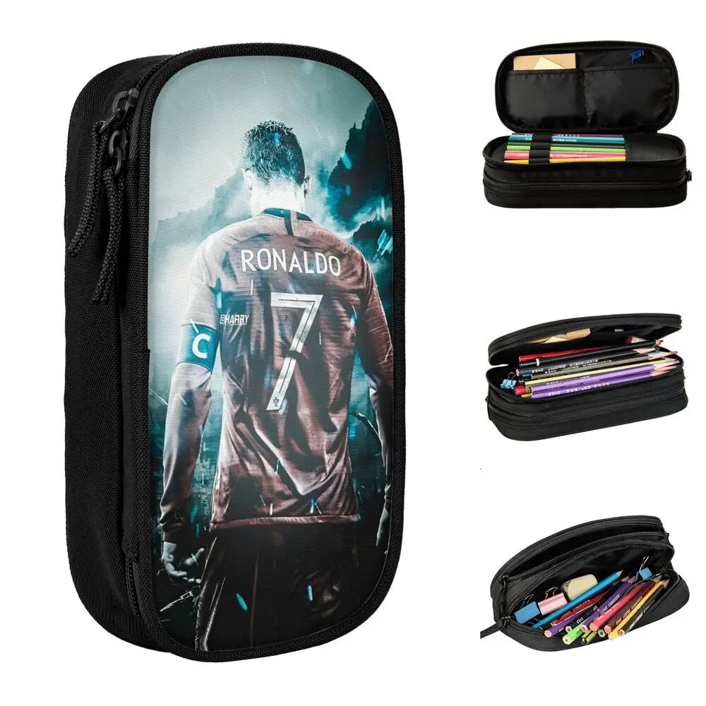 Soccer Star Pen Case – Large-Capacity Pencil Pouch