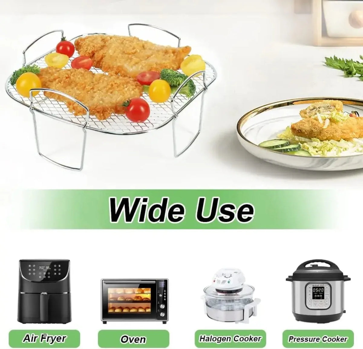 Schwere Edelstahl-Airfryer-Basket-Set