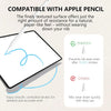 A screen protector is shown being used on an iPad, highlighting its resistance for natural writing.