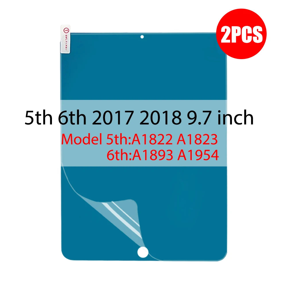 Two paper-feel matte screen protectors for iPad, model numbers A1822 and A1893.