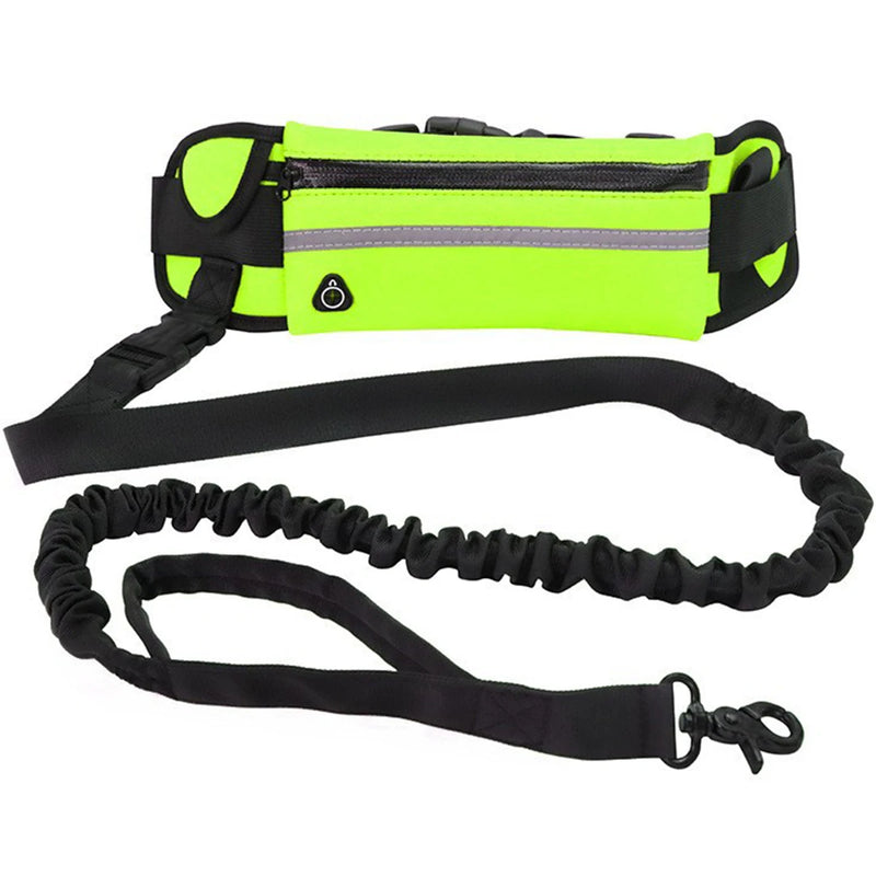 Hands-Free Reflective Dog Leash with Waist Pouch