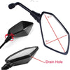 Universal Motorcycle Rearview Mirrors with Wide-Angle Lens