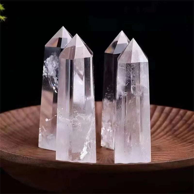 Natural Clear Quartz Crystal Tower