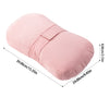 Almohada ergonómica rosa para la rodilla, diseñada para durmientes de lado, con dimensiones de 39.00cm x 24.00cm.