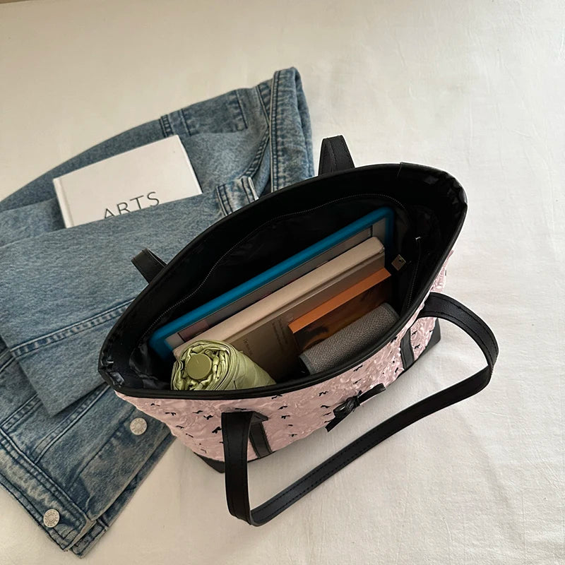 Sac Tote à Pois avec Nœud