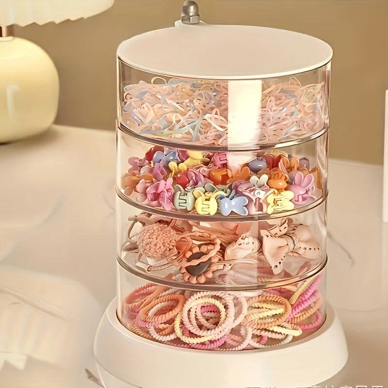 Rotating Jewelry Organizer with Clear Display Tiers
