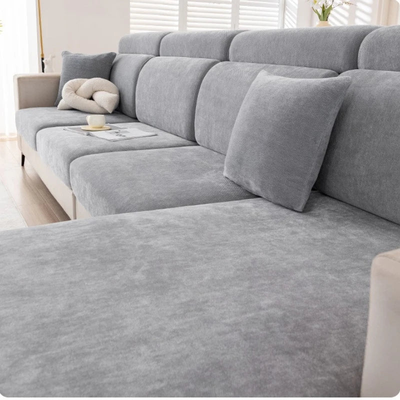 Universal Stretch Sofa Cover with Full Backrest and Headrest