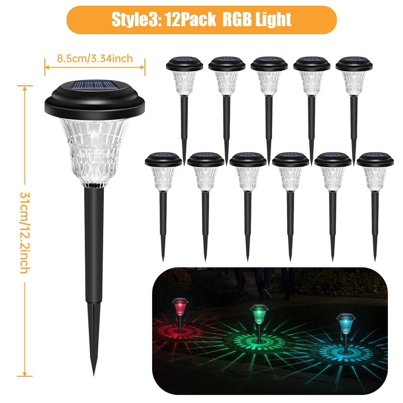 Solar-Powered LED Pathway Lights