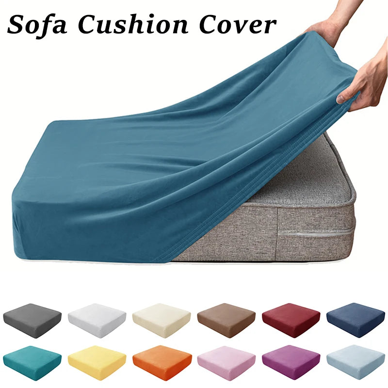 Stretchy Velvet Sofa Cushion Covers – Anti-Slip & Machine Washable