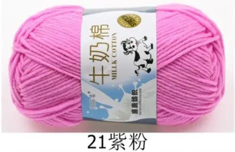 Milk Cotton Crochet Yarn – Soft, Durable Knitting Thread in 91 Colors