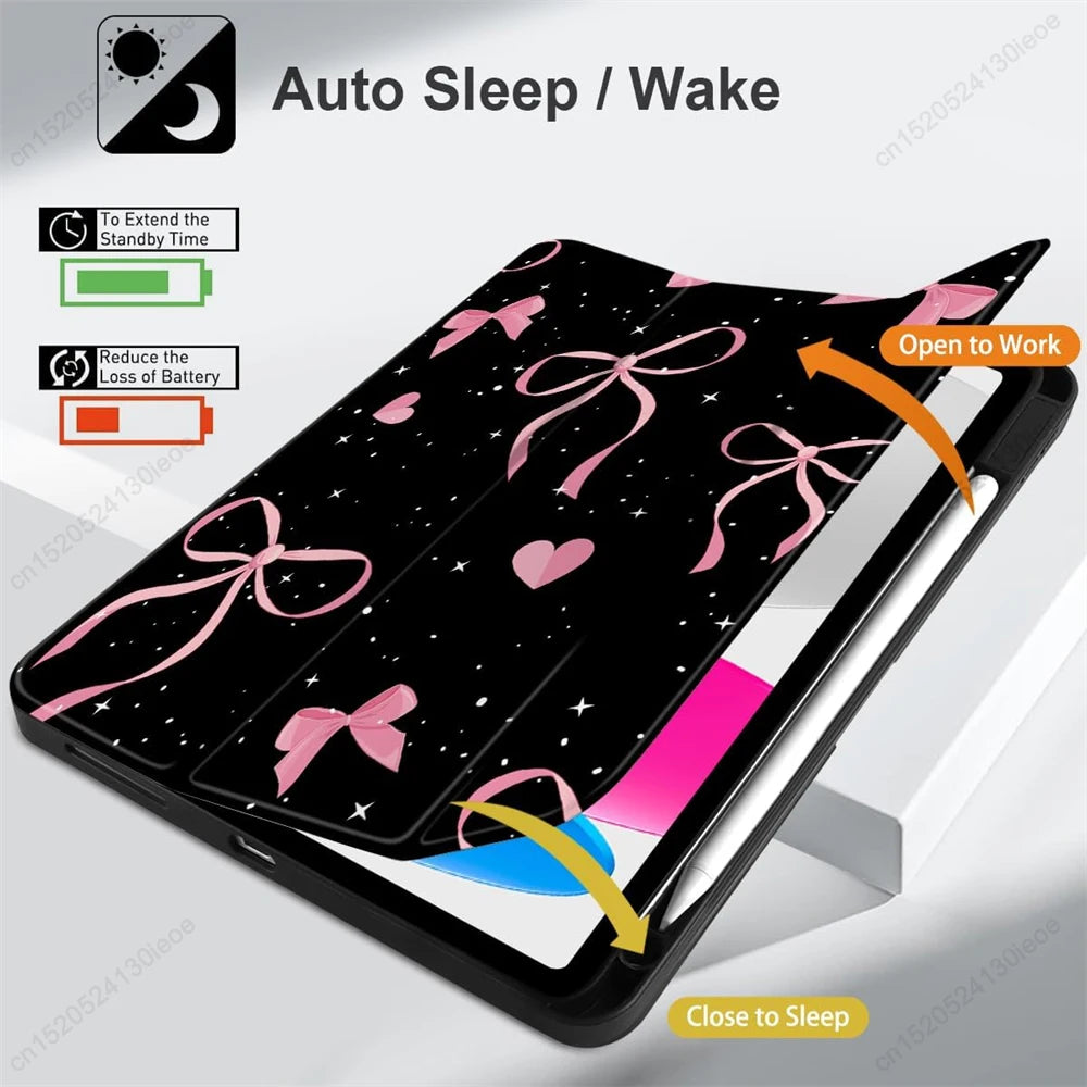 Premium Multi-Angle Stand Case for iPad with Pencil Holder