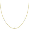 Simulated Diamond Station Necklace