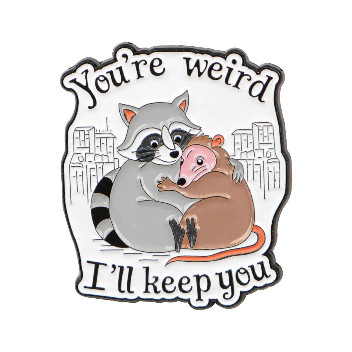 Cute Opossum Enamel Pin