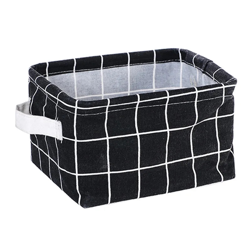 Foldable Canvas Storage Basket with Handles