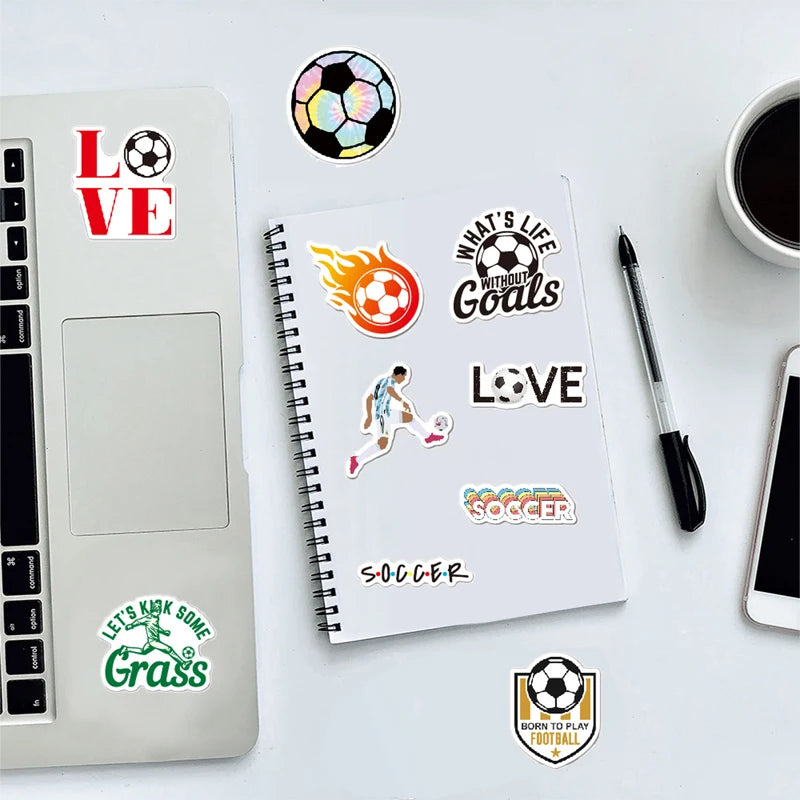 Soccer Sticker Pack – 100 Waterproof Vinyl Decals