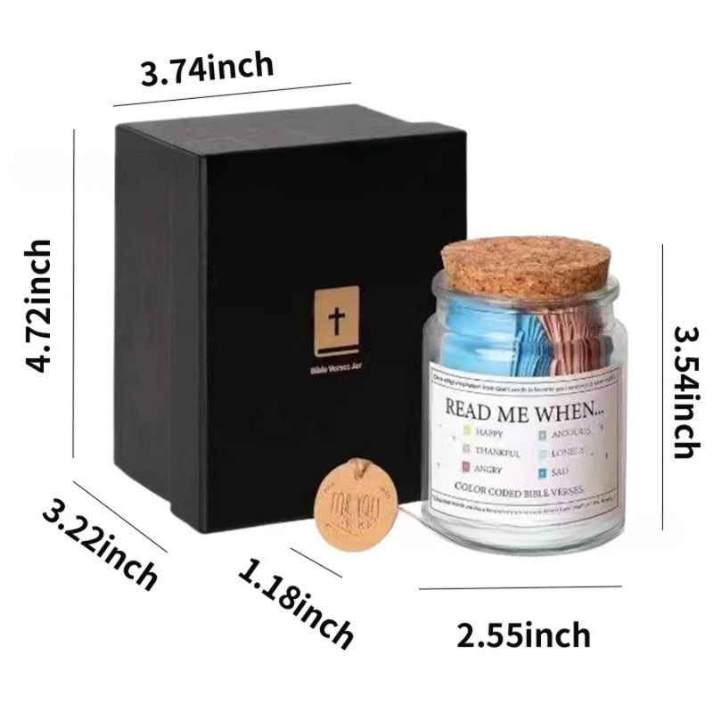 Inspirational Bible Verses in a Glass Jar