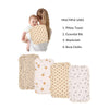 Soft Muslin Gauze Burp Cloths with Ruffle Trim (4-Pack)