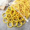 50-Pack Solid Color Elastic Hair Ties for Women & Girls