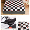 Non-Slip Fitted Sheet with Elastic Edges – Geometric Print, Soft Cotton Feel