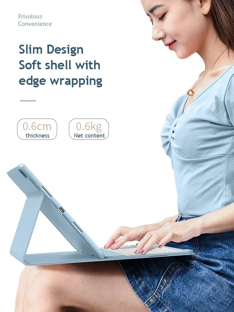 iPad Keyboard Case with Bluetooth Mouse