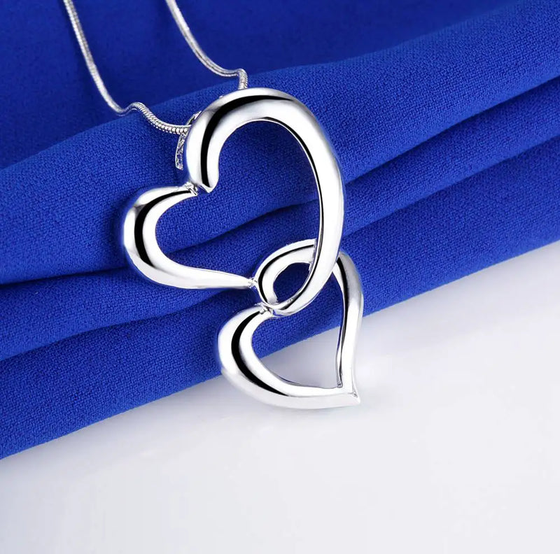 Collar con Colgante de Corazón en Plata de Ley 925