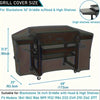 Weatherproof Polyester Grill Cover for Hooded Grills with Side Shelves