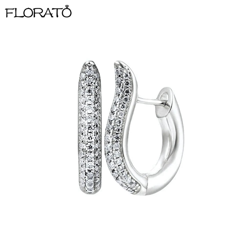 Minimalist CZ Huggie Hoop Earrings