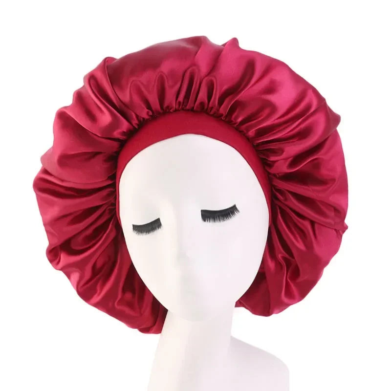 Satin Silk Hair Bonnet for Sleep and Styling