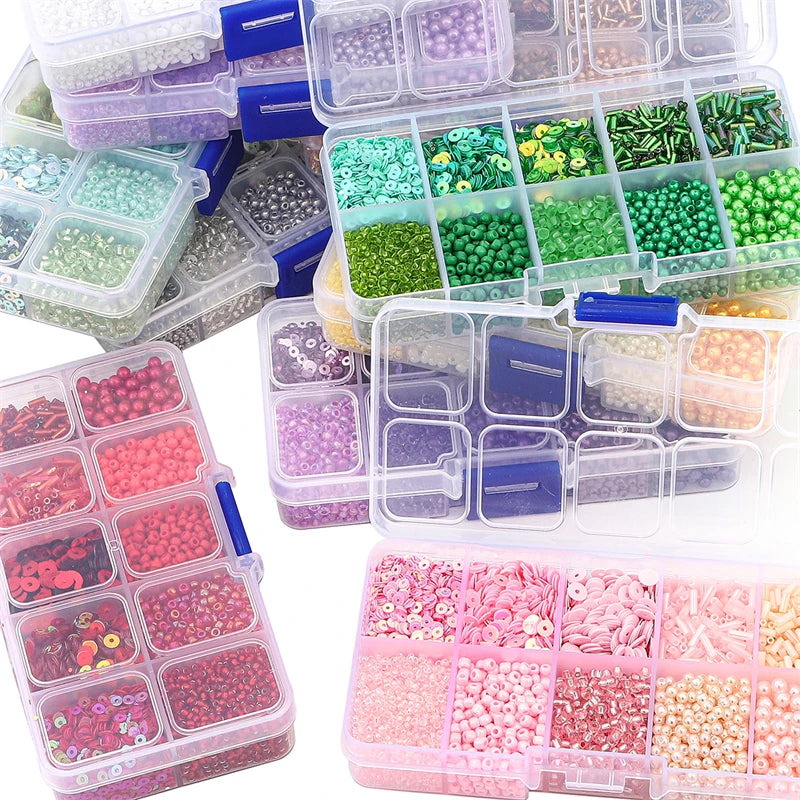 Kit Complet de Création de Bijoux DIY avec Perles en Verre