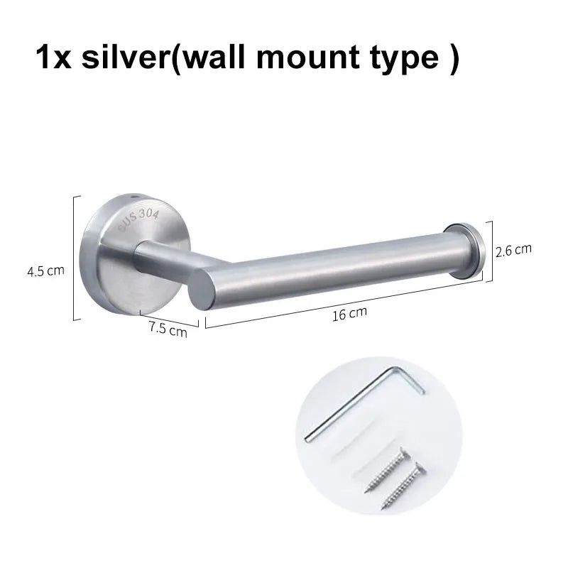 Stainless Steel Self-Adhesive Toilet Paper Holder