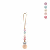 Silicone Baby Pacifier Clip with Wooden Beads