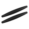 A set of two black car bumper protector strips or anti-collision corner guards.