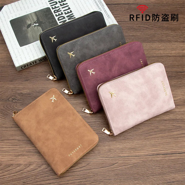 Travel Passport and Wallet Organizer with RFID Protection