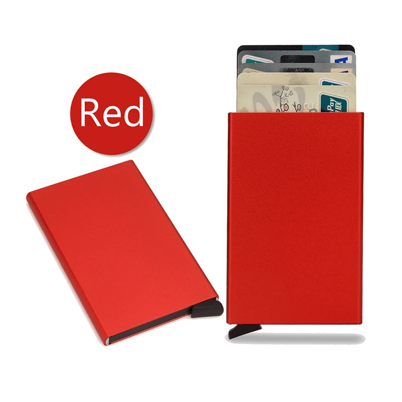 Slim RFID-Blocking Metal Wallet