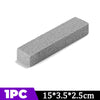 A rectangular gray pumice stone cleaning stick with dimensions 15x3.5x2.5 cm.