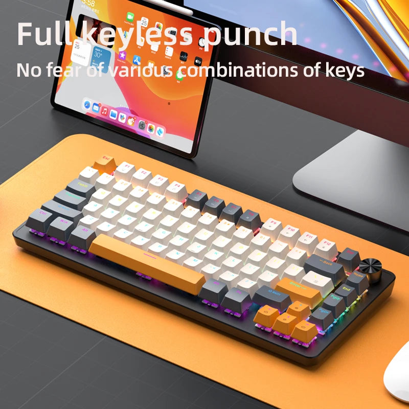75% Wired Mechanical Keyboard with Media Knob