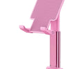 Pink Foldable Phone & Tablet Stand with Adjustable Viewing Angle