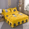 Elegant Elastic Fitted Bed Sheet Set with Lace Skirt and Pillowcases