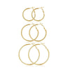 18K Gold Plated Stainless Steel Hoop Earrings