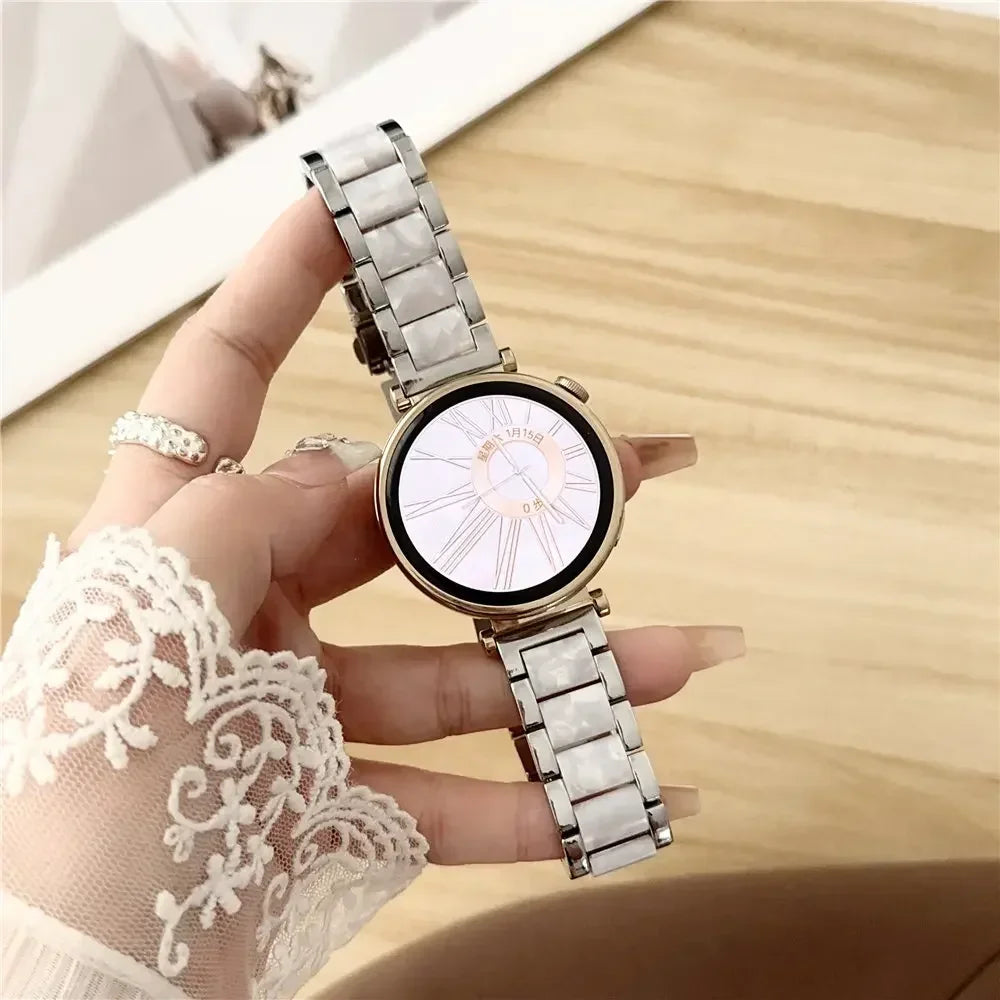 Colorful Resin & Metal Watch Band Strap