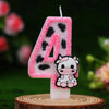 Cow Print Number Candles with Glitter Finish