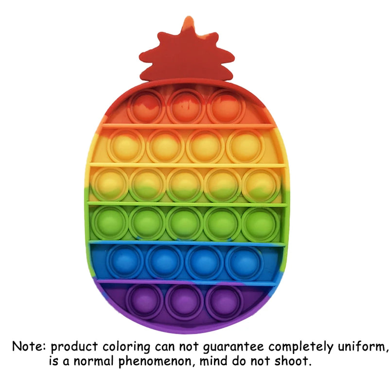 Rainbow Pop-It Fidget Board - Sensory Stress Relief Toy