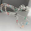 Rainbow Bead Clavicle Chain Necklace