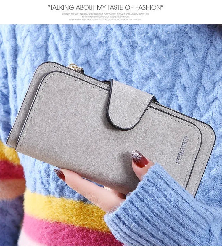 Highland Cow Print Zip-Around Wallet with Card Holder