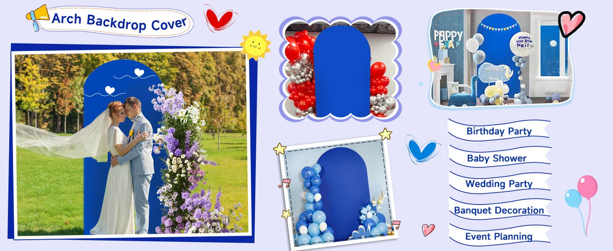 Stretchy Balloon Arch Cover for Wedding & Party Photo Backdrops