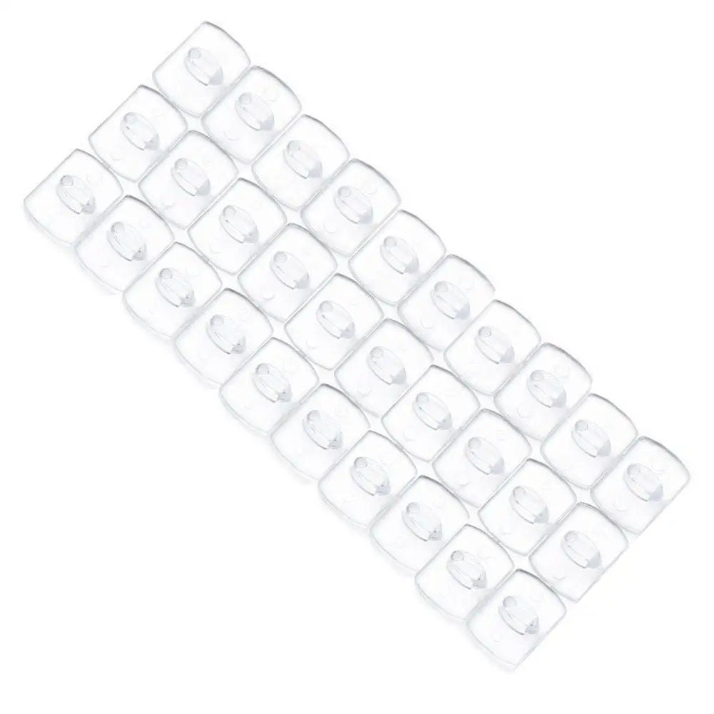 Transparent Removable Adhesive Hooks for Cable Management