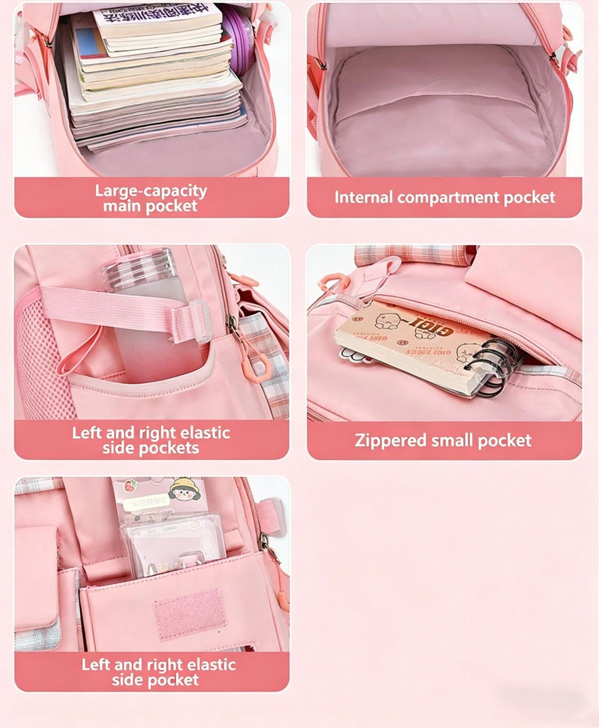 Spinal Protection Waterproof School Backpack for Girls