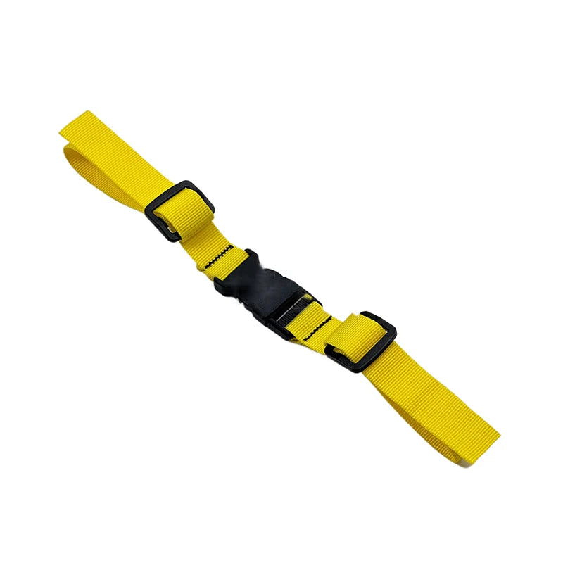 Yellow and black adjustable backpack chest strap