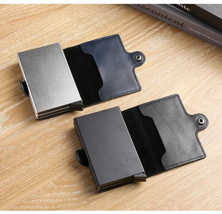 Slim Dual-Layer RFID-Blocking Carbon Fiber Wallet for Men