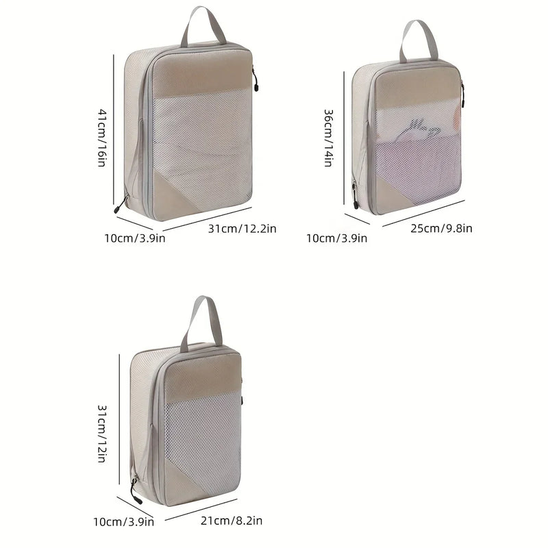 3-teiliges Reise-Kompressions-Packing-Cube-Set